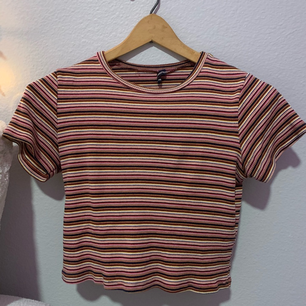 Brandy short sleeve cropped top